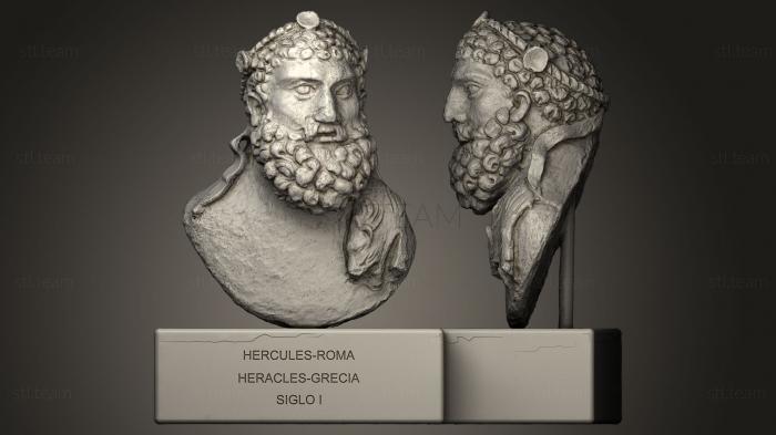 Бюсты и головы античные и исторические Геракл с подписью